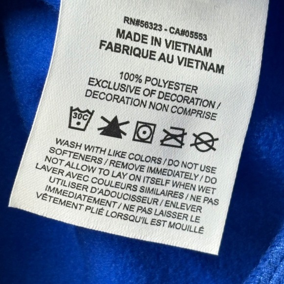 Nike Therma-FIT Mens XL Blue All Over Logo Print Hoodie - Picture 13 of 13